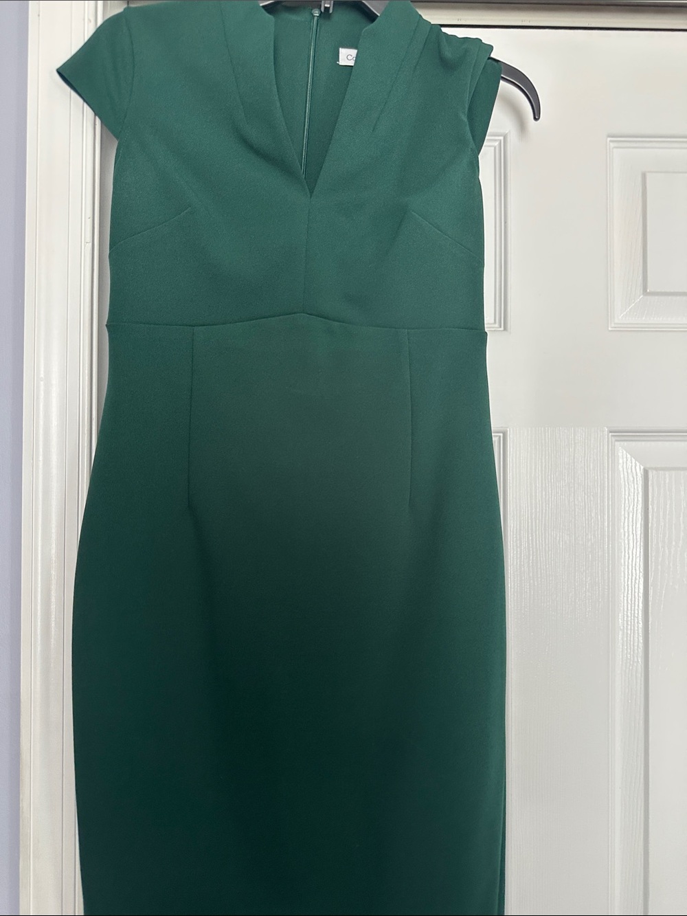 Calvin Klein Emerald Green Midi Sheath Dress